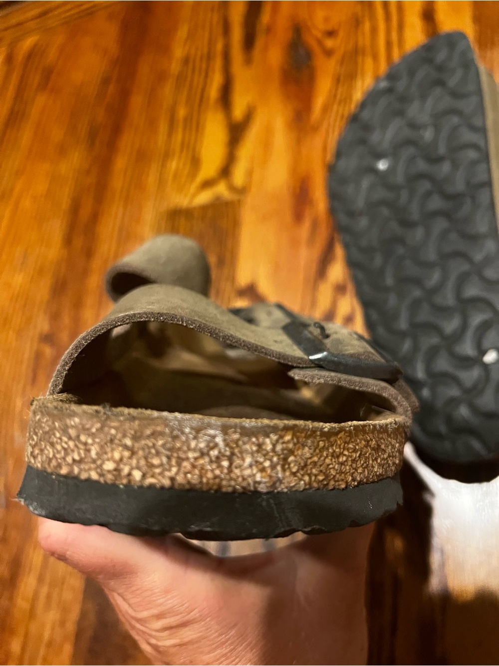 Birkenstock Arizona Soft Footbed Taupe Oiled Leather Sandals Size 36 - Picture 6 of 9
